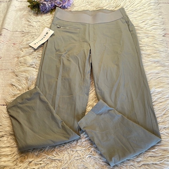 NWT Athleta Mod Trekkie Crop Silver Gray Skinny Pants - Picture 2 of 12